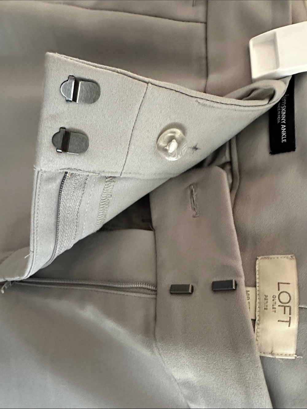 LOFT light Gray Tailored Ankle Pants - Picture 3 of 5